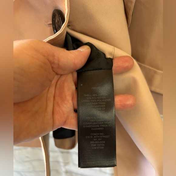 Coach Double-Breasted Trench Coat in Pale Pink With Dust Bag - Picture 10 of 13